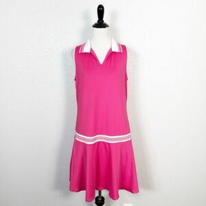 Jofit Size M Tenniscore Golf Womens Collared Sleeveless Pink Tennis Tank Dress